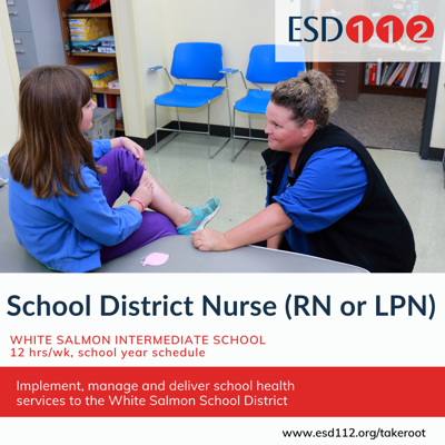 Now Hiring: School District Nurse for White Salmon Intermediate School image 1