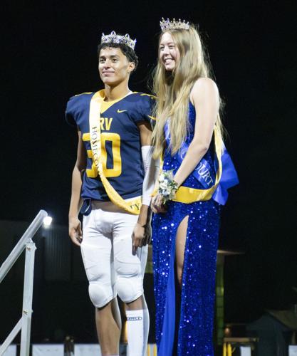 Hood River Valley homecoming court left to right: Talon Quinn-Britt - senior, Emily Doss - senior