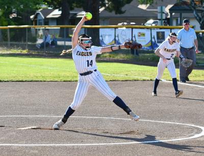 Kenadie Lucas delivers a pitch earlier this year.
