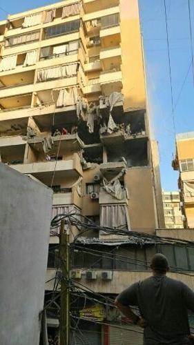 Rescuers searched for survivors inside the building