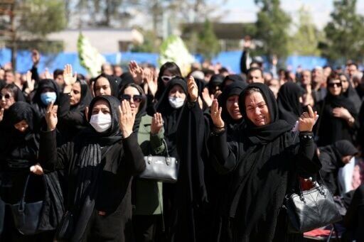 Women in Tehran mourned victims of the Middle East war on Thursday
