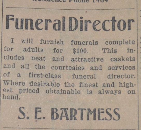 HRN funeral ad 1921