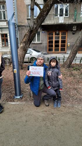 Michal and Bogdan Kawka at protest.jpg
