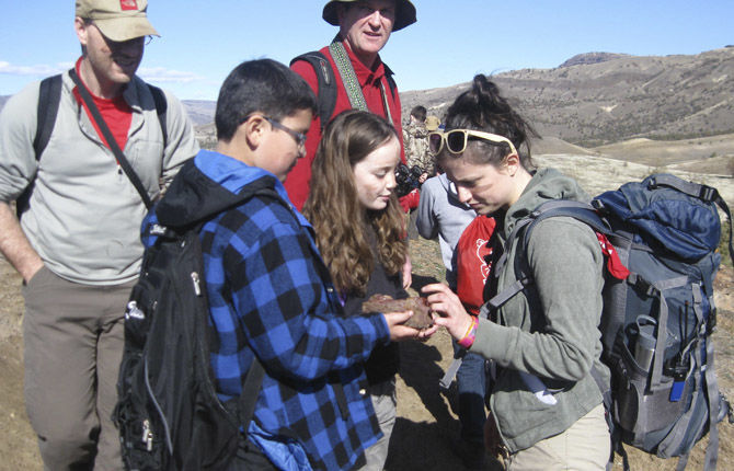 Field trip is school with a view: Students learn of fossils, stars and evolution