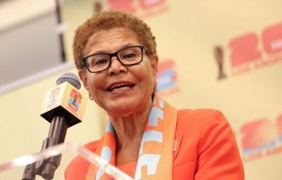 Los Angeles Mayor Karen Bass expressed confidence that Donald Trump's sweeping immigration crackdown will not affect sports fans visiting Los Angeles for the World Cup or the 2028 Summer Olympics