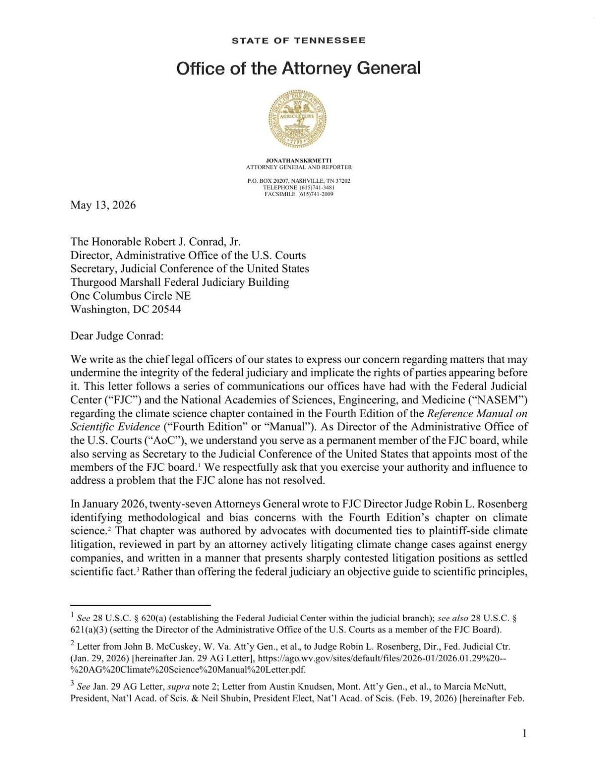 AGs letter