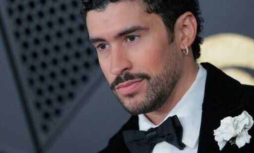 Puerto rican singer Bad Bunny wears Schiaparelli to the Grammys