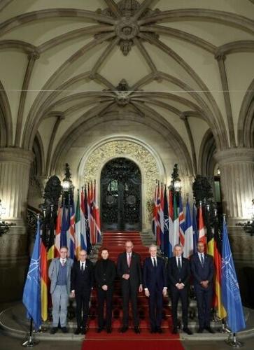 At the summit were Belgium's Bart de Wever, Luxemburg's Luc Frieden, Denmark's Mette Frederiksen, Germany's Friedrich Merz, Norway's Jonas Gahr Store and NATO Deputy Secretary for Cyber and Digital Transformation Jean-Charles Ellermann-Kingombe