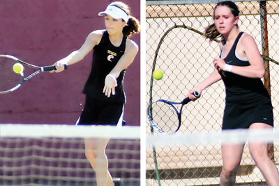Girls tennis picks up two wins at district tourney