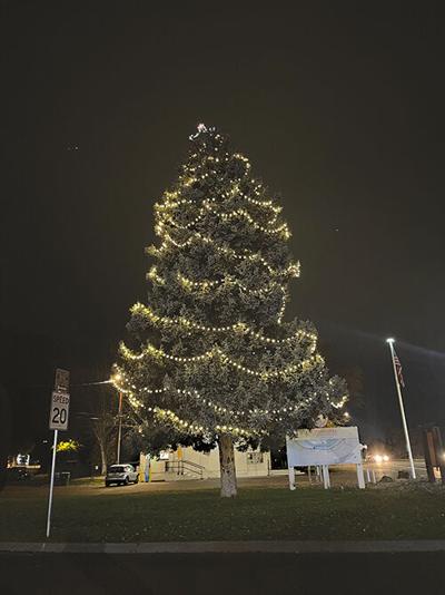 The Dalles has no shortage of holiday spirit with string lights covering most lightposts and trees in the town. Photo by Laurel Brown.