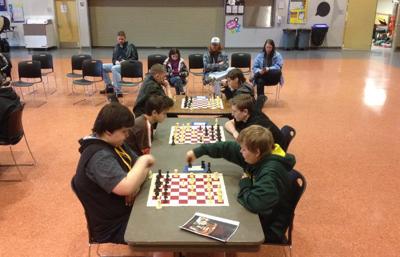 Student chess enthusiasts compete