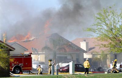 Fear, fire but no injuries in crash