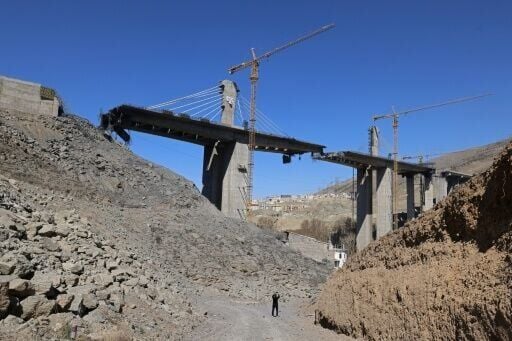 The B1 bridge, southwest of Tehran, is shown on April 3, 2026, a day after it was struck