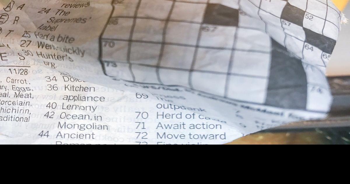 Words matter: Clarity found in Mom's crumpled crossword ...