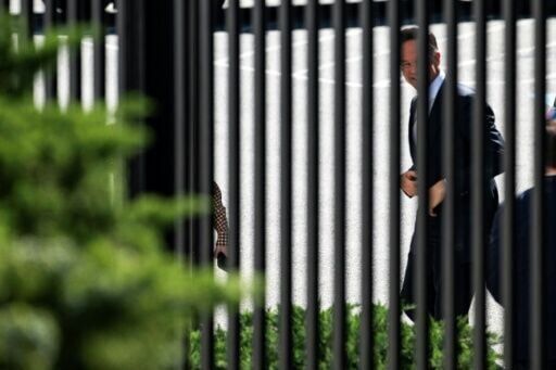 NATO Secrertary General Mark Rutte arrives at the White House for a meeting with US President Donald Trump at the White House in Washington, DC, on April 8, 2026.