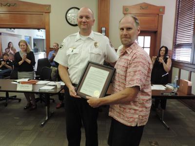 City honors Devon Wells for service