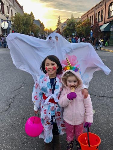 HALLOWEEN CONTEST Elwin Fujikawa now age 8, Margaret Fujikawa now age 6 and their good friend Maria Alberts now age 4- all residents of Hood River.jpg
