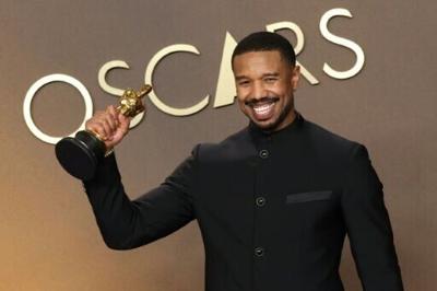 Michael B. Jordan took home the best actor statuette for his dual roles in 'Sinners'