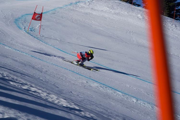 Hudson Grabos makes a turn in the Whistler Cup April 11.