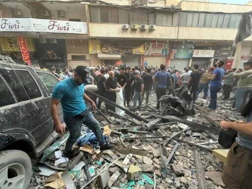 The strike hit a residential building in the Haret Hreik neighbourhood of Beirut's southern suburbs