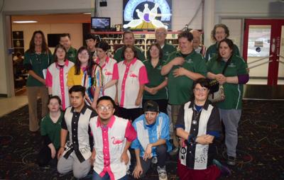 Special Olympics bowlers