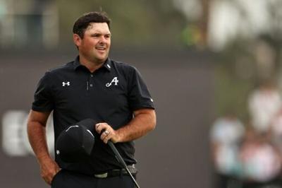 Patrick Reed of the US celebrates after winning the Dubai Desert Classic last weekend