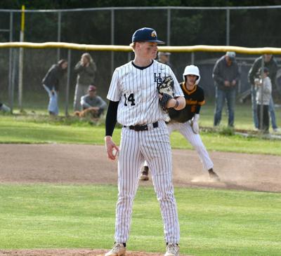 Eagle senior Bodie Stuben (14) gets ready to deliver a pitch on May 26. The Eagles play in round two of the state playoffs on May 29 at 5 p.m. at Traner Field.