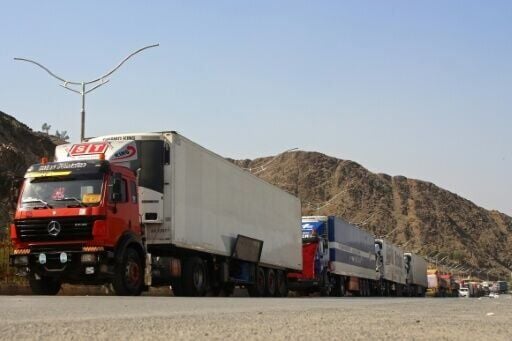 Dozens of Afghan trucks were stranded with rotting produce when the frontier shut on October 12 due to deadly clashes