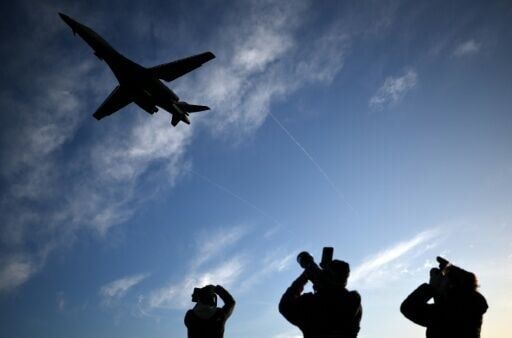 US bombers have been flying to the region from air bases in the UK