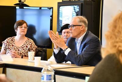 Wash. Gov. visits Stevenson