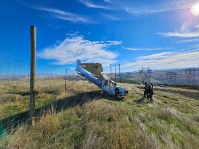 Plane crash damages line