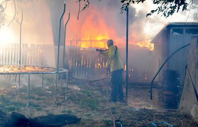 Welding fire destroys property