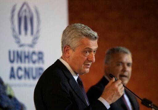 Grandi praised Colombia's former president Ivan Duque for granting legal status to 1.7 million Venezuelans