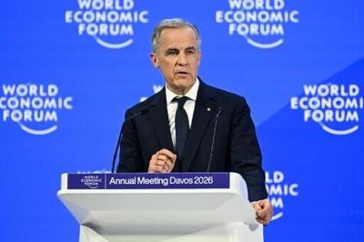 Canadian Prime Minister Mark won praise for his speech about a rupture in the US-led global order at the World Economic Forum in Davos, Switzerland