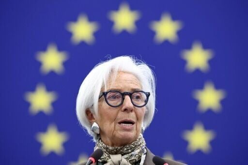 European Central Bank President Christine Lagarde says the eurozone is facing many risks due to the Middle East war