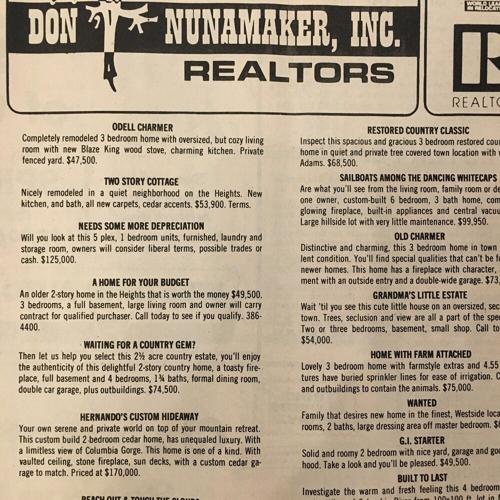 Don Numamaker Realtors 1981