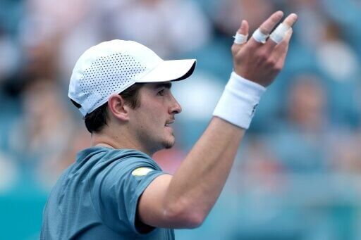 Brazil's Joao Fonseca is through to a second-round meeting with Carlos Alcaraz at the Miami Open after a victory over Fabian Marozsan