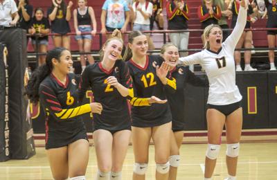 The Dalles volleyball versus Pendleton