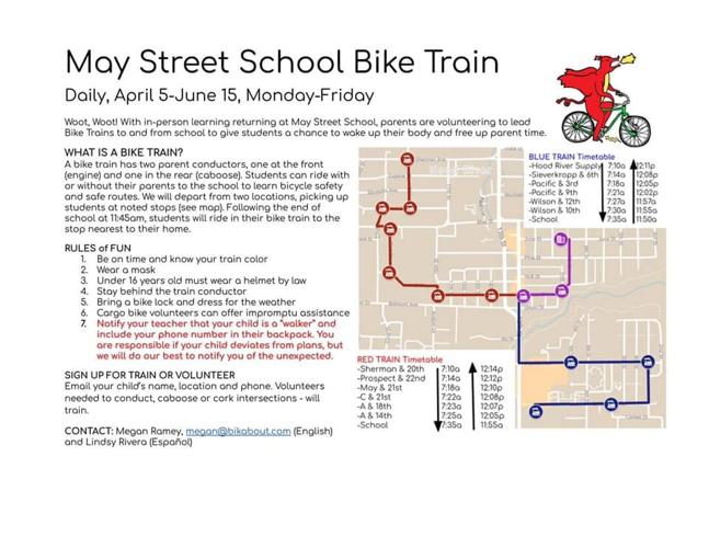 May Street bike to school map