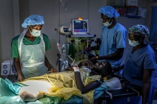 A patient in Akobo underwent an amputation for gunshot wounds sustained during clashes between opposition and government forces