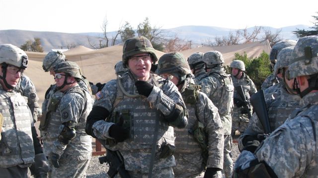 Sgt. Hall departing Readiness Center post