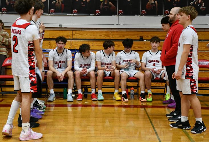Columbia high school starters from left to right: Aidan Hainline, Jordan MacCormack, Caleb Reynolds, Kevin Melton and Hunter Wang.