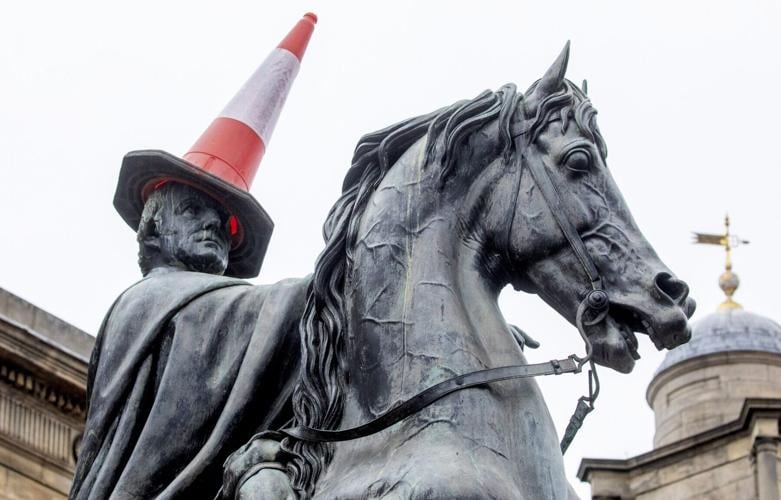 Residents of World Heritage Site demand removal of “eyesore” cones on statues