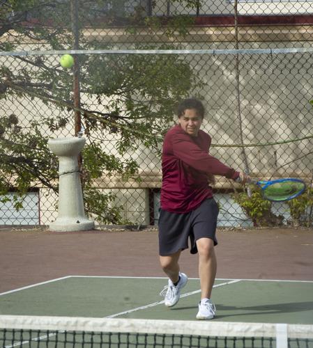 Victoria Gonzalez in a match earlier this year.