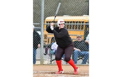 Danica Herman at the plate against Kalama March 17.