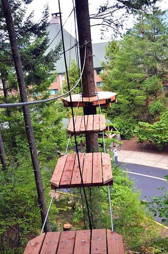 Outdoor aerial park has opened at Skamania Lodge
