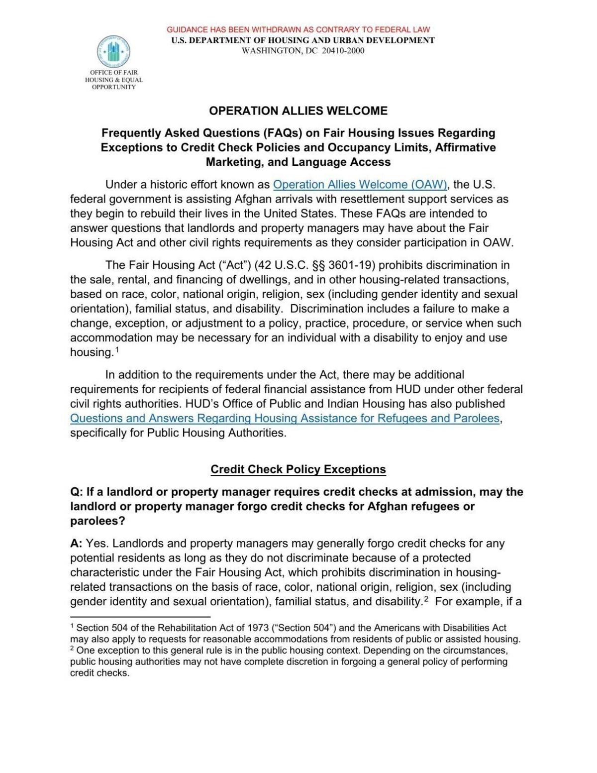 Terminated Biden-era guidelines