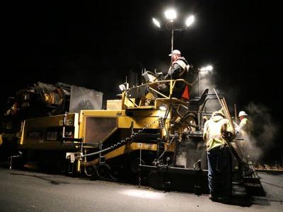 Nightime paving of SR 14 starting here next Tuesday