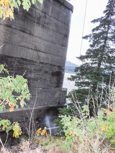 Gravity helps: In CL, firefighters use hose lowered from bridge to douse flames