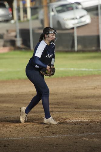 The Dalles softball versus Hood River Valley.